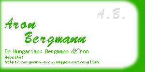 aron bergmann business card